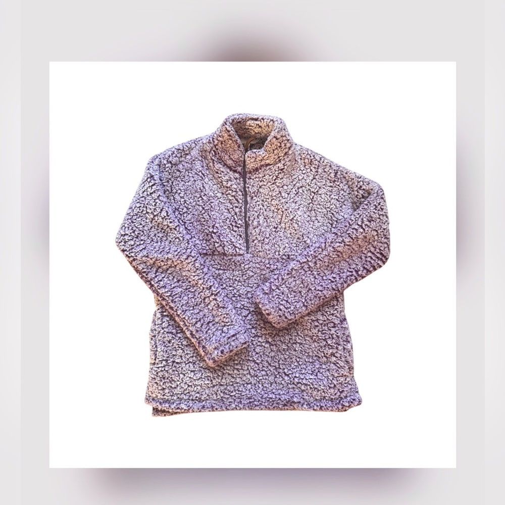 WOMEN’S SUPER SOFT PULL OVER QUARTER ZIP SHERPA SWEATER (SIZE XS)